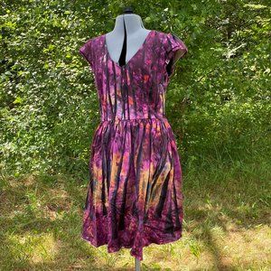 Rare ModCloth Enchanted Forest Dress (missing belt